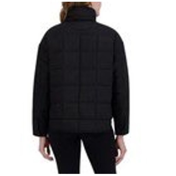 NWT Roxy Womens Black Grid Quilted Puffer Jacket Full Zip SZ Small - Picture 3 of 5